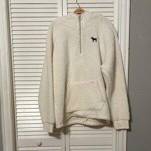 NWOT Pink Cozy Cream Quarter-Zip Pullover
